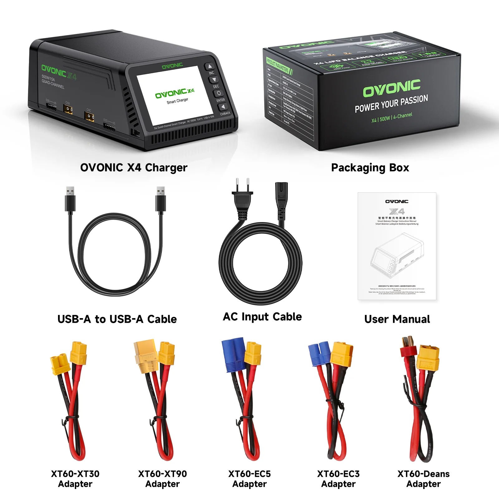 Ovonic X4 AC500W 4-kanałowa in – Drone Battery Strap recenzja i cena